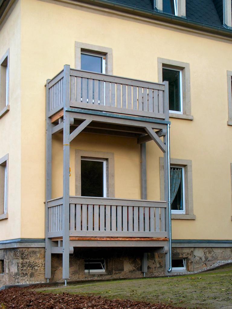 Holzbalkon, Holzbalkone individuell geplant, Holz, Dresden Sachsen